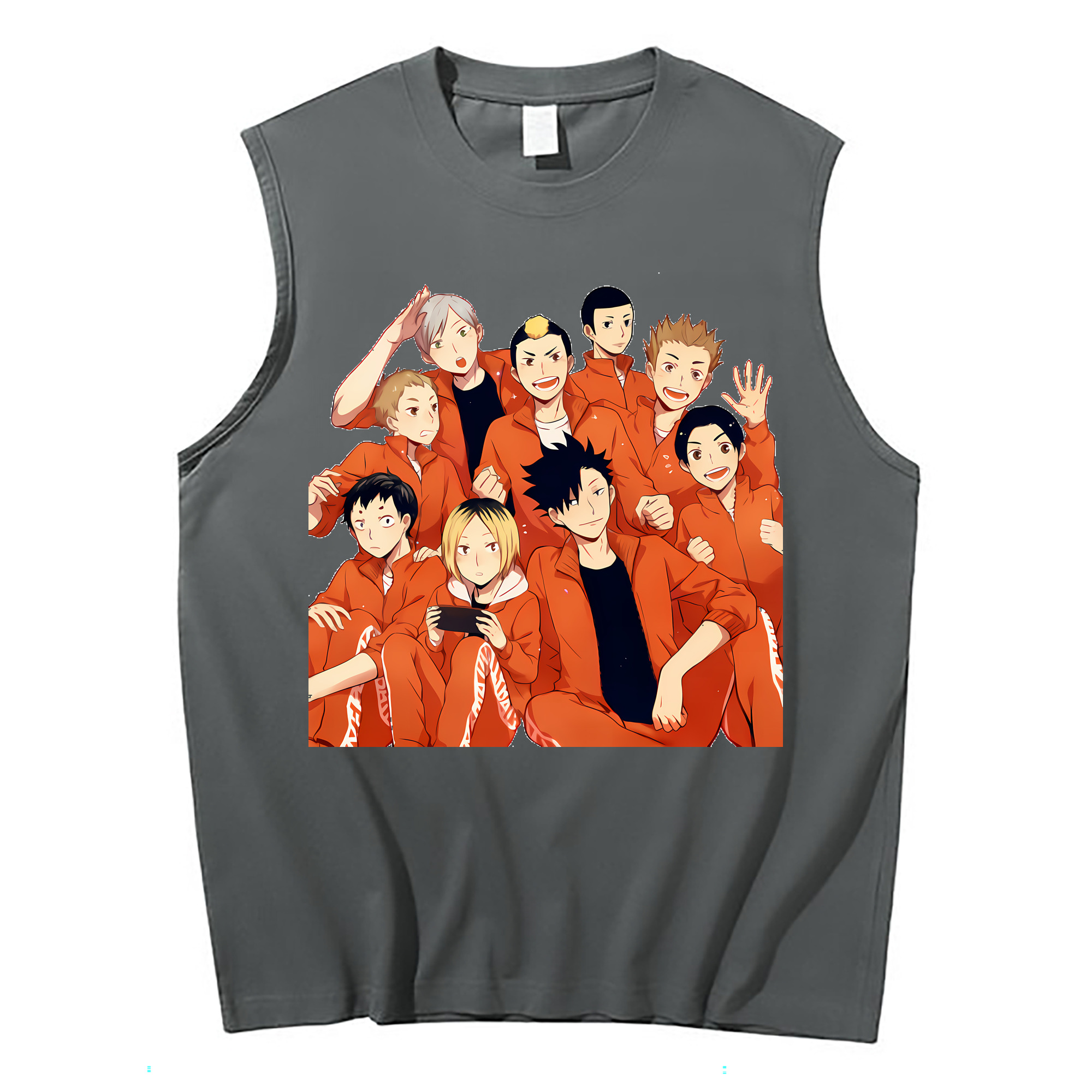 （画像用） ハイキュー!! Haikyu!! コットン100％タンクトップ（フロントプリント）